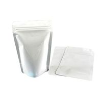 100 Pcs Colorful Stand Up Zip Lock Bags Pouch,Mylar Aluminum Foil Standing Zipper Plastic Pouches Bags Bottom Gusset Pouch Keep Aroma Zip Lock Bags (Silver, 14x20x4 cm(5.51"x7.87"x1.57"))