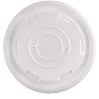 Compostable Disposable Soup Bowl Lids – Bulk Pack of 500, 8oz Leak-Proof Translucent Vented Biodegradable Cup Lids - Ice Cream Bowls with Lid - To-Go Container Lids - Plant Starch Safe Up To 200F