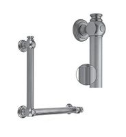 Jaclo G61-12H-16W-RH-SB Straight Reeded with End Caps Grab Bar, Satin Chrome