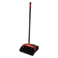 Maxi-Plus Lobby Dust Pan With Rear Wheels, Black, 13"wide, 30"handle, 6/carton, new
