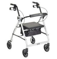 McKesson Rollator 300 lbs. Aluminum 32 to 37 Inch Handle Height