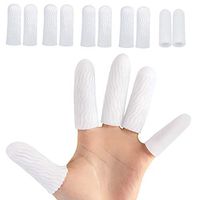 Welnove - Finger Protectors, Finger Caps, Finger Cots, Finger Gloves, Gel Anti-Slip Finger Covers for Arthritis, Blister Protection, Trigger Finger, Hand Eczema (Pack of 10)
