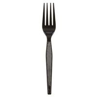 Dixie 7.13" Heavy-Weight Polystyrene Plastic Fork by GP PRO (Georgia-Pacific), Black,  FH517, (Case of 1,000)