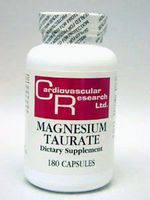 Cardiovascular Research Ltd., Magnesium Taurate, 180 Capsules by Ecological Formulas