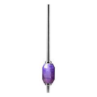 Runyangshi Crystal Healing Straw 18/8 Stainless Steel Reusable Amethyst Straws with Brush