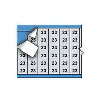 Brady AF-23-PK Aluminum Foil Tape (B-184), Black on Silver, Solid Numbers Wire Marker Card (25 Cards)