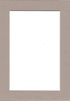 Pack of (5) 5x7 Acid Free White Core Picture Mats Cut for 4x6 Pictures in Tan