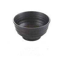 donfohy Matte black four areas bowls, rice porridge, soup, impact washable, home artificial porcelain tableware soup bowl, soup, rice,