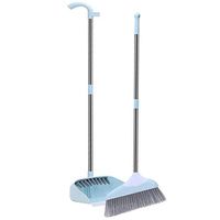 WDX- Broom combination household living room sweeping floor cleaning kitchen cleaning tools broom 簸箕 set combination thickening broom soft hair non-stick hair artifact Household (Color : A)