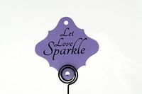36pc Wedding Sparklers Tags - Let Love Sparkle - Amethyst Color Shimmer Paper