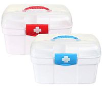Empty First Aid Kit Family Medicine Chest Storage Box Household Plastic Drug Holder Case Medicine Cabinet