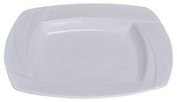 Yanco MM-311 Miami 11" Square Pasta Bowl, 24 Oz Capacity, Porcelain, Bone White, Pack of 12