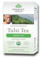 Organic India Tulsi Green Tea 18 Bags Per Box 2 Boxes by Mercola