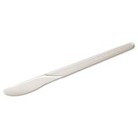 Eco-Products - Plantware Renewable & Compostable Cutlery, Knife, Pearl White, 1000/Carton EP-S011 (DMi CT