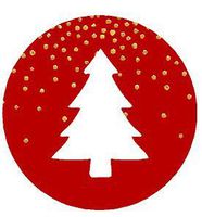 48pack Winter Tree Red Chirstmas Holiday Stickers Labels Envelope Decorative Seals -1.5inch