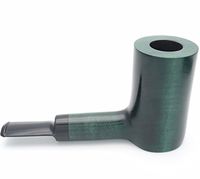 Mr. Brog Poker Tobacco Pipe - Model No: 302 Dnaken Duke Green - Pear Wood Roots - Hand Made