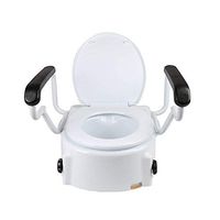 Raised Toilet Seat,Portable Elevated Riser with Removable Padded Arms Toilet Seat Lifter for Bathroom Safety - Assists Disabled, Elderly Or Handicapped