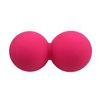 SUPVOX Peanut Massage Ball Double Lacrosse Ball Silicone Rubber Yoga Therapy Ball for Foot Neck Physical Trigger Point Pain Relief (Rose Red)