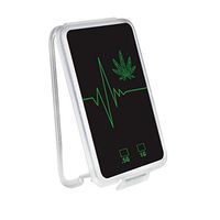 Slim Shatter Plastic Container - Packs Wax Concentrate | EKG & Leaf Fusion Design | (100 Pack) (Black)