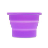 Anigan Collapsible Silicone Sterilizing Cup Designed for Sanitation and Storing Menstrual Cups, Lavendar