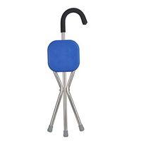 Crutch Folding Walker Cane Aluminum Slip Stool Old Man Three Feet Support Lightweight 2 Color MUMUJIN (Color : Blue)