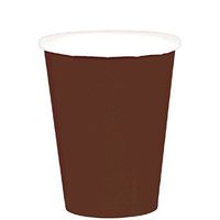 Chocolate Brown Paper Cups | 9 oz. | Pack of 20 | Party Supply
