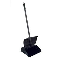 Update International LDPC-12BP Lobby Dust Pan with Black Hooper and Aluminum Handle, Set of 3