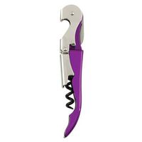 Truetap Metallic Purple Double Hinged Waiter's Corkscrew by True