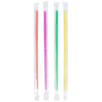 Plastic Drinking Straws, Extra Long,  Colorful Flexible Drinking Straws, Individually Wrapped drinking Straws 200 Pack Disposable Straws