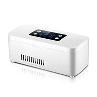 WYMESW Portable Insulin Cooler,Medicine Refrigerated Box,Intelligent Charging Insulin Fridge,LCD Display Mini Insulin Cooler Case for Car Travel-White 21x9x9cm(8x4x4inch)