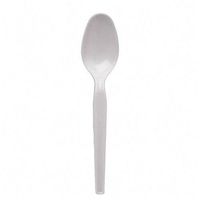 Plastic Medium-Weight Spoons, White, Box Of 100