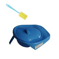 Fitlyiee Large Plastic Contoured Bedpans with Lid for Bedridden Adult Pregnant Woman (Random Color)