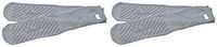 Secure (2 Pairs) Bariatric Non Skid Slipper Socks with All-Around Grip Tread, Gray - Hospital Style for Elderly Fall Injury Prevention