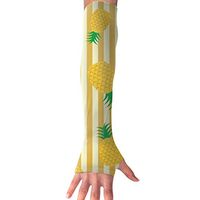 FRS Ltd Unisex Cooling Arm Sleeves Pineapple Stripe UV Sun Protection Arm Perfect for Cycling Basketball Football Outdoor Activities (1 Pair)