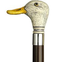 Unisex Duck Head Cane Walnut Shaft  -Affordable Gift! Item #HAR-9107107