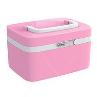 Pill Box PP 27.8 * 19.7 * 16cm Household Medicine Box Medicine Storage Box (Color : Pink)