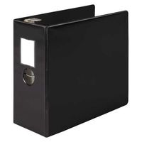 Wilson Jones 38450B Heavy-Duty D-Ring Binder w/Extra-Durable Hinge, 5" Cap, Black