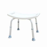 GJ-linyud Shower/Bath Stools Aluminum Alloy Anti-Slip Adjustable Height for Elderly Disabled Pregnant Women with Handle Bath Chair White
