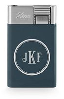 Personalized Blue Zino ZM Jetflame Cigar Lighter with Free Laser Engraving (Roman Monogram)