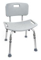 McKesson Aluminum Bath Bench with Removable Back - Slip Resistant Tips, Angled - 1 Each / Each - 22023501