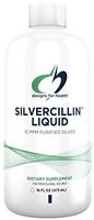 Designs for Health Liquid Purified Silver - Silvercillin Liquid Silver, 15ppm Silver for Immune Support (95 Servings / 16oz)