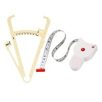 uxcell Body Fat Caliper Body Fat Tape Measure Skin Fold Analyzer Measurement Tool Combo