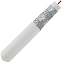 350ft WHITE QUAD-SHIELD RG-6 COAXIAL CABLE 18AWG CENTER CONDUCTOR 3Ghz 75 Ohm UL ETL CM FOR IN-WALL INSTALLTION UV PROTECTED DISH NETWORK ANTENNA HDTV BROADBAND INTERNET BULK COAXIAL CABLE