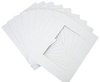 Set of 50 8x10 WHITE Picture Mats Mattes Matting for 5x7 Photo + Backing + Bags