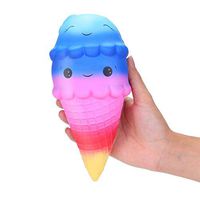 Roysberry Toys - Jumbo Slow Rising Big Rainbow Ice Cream, Toddler Toys Cute Stress Relief Toys Ball Soft Kawaii for Adults 3D Puzzle Toys for Kids for Girls(Random)