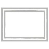 Caspari Border Stripe Self-Adhesive Gift Tags in Silver, 60 Labels
