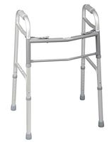 Medline Two-Button Folding Walkers Without Wheels, Junior