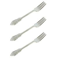 BalsaCircle 48 pcs 8-Inch long Silver Metallic Disposable Plastic Forks - Tableware Discounted Wedding Party Event Catering Supplies