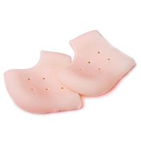 Secret Love 1 Pair Silicone Gel Heel Pad Protector Cushion Shoe Feet Insole Sock Foot Care with Ventilation Holes (Skin)