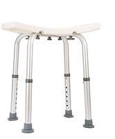Healthline Trading Bath Bench Adjustable Height, Lightweight Compact and Small Chair for Shower, Adjustable Shower Chair Bath Bench Without Back with Non-Slip Seat, Bathtub Stool for Seniors, White